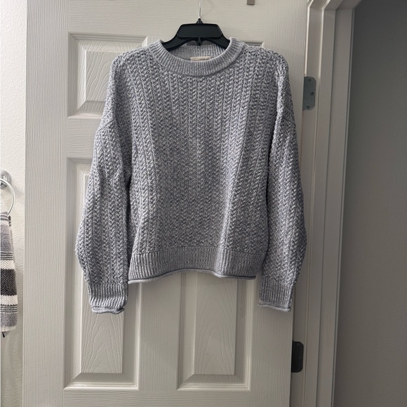 Light Blue Cable Knit Sweater - Picture 1 of 5